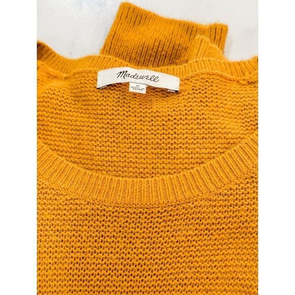 Madewell Crewneck Sweater Sz M Goldenrod Yellow EUC - Picture 4 of 5